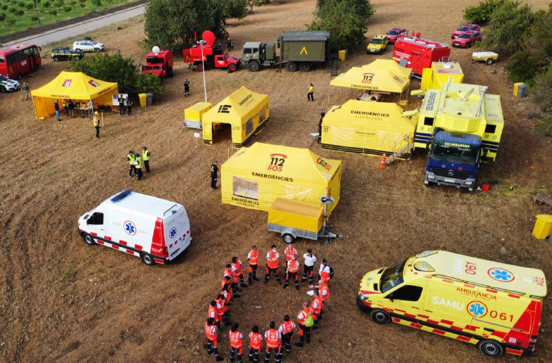 Simulacre d'incendi forestal.