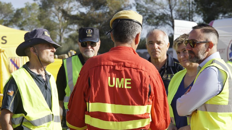 Simulacre d'incendi forestal.