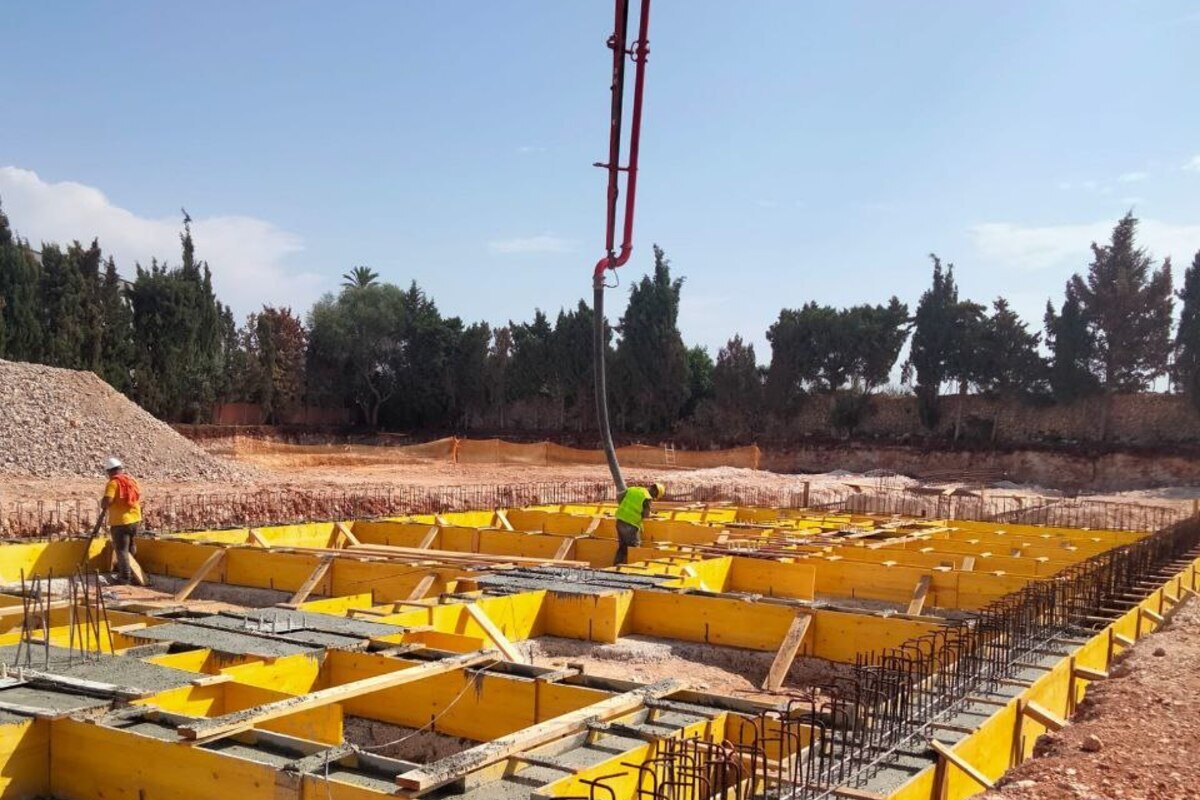 Obras del nuevo parque de bomberos de Manacor.