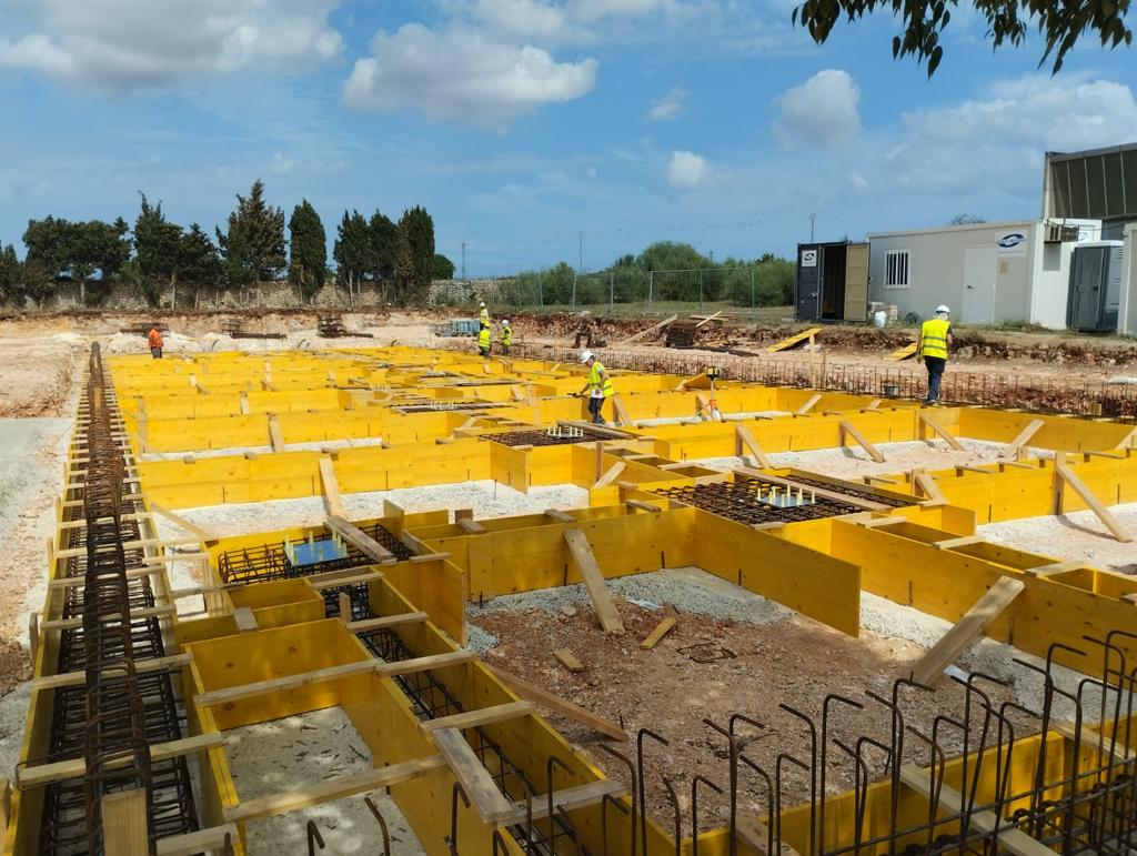 Obras del nuevo parque de bomberos de Manacor.