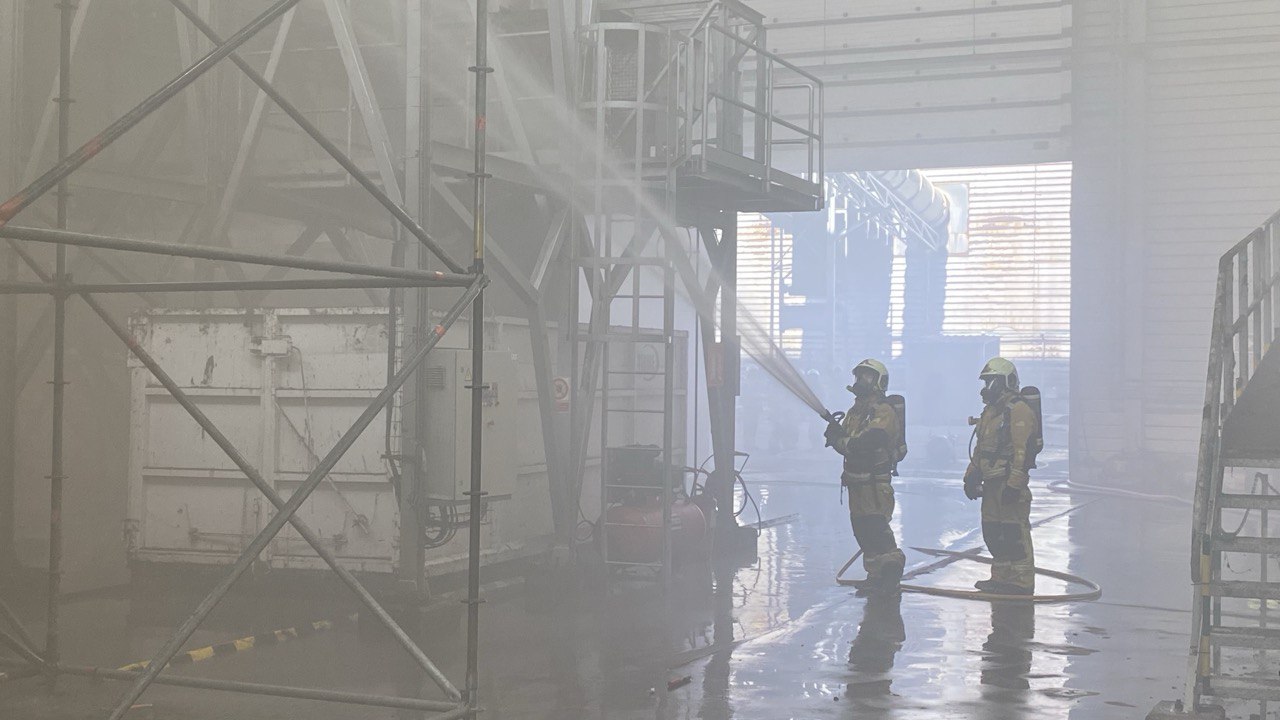 Simulacre d'incendi dels Bombers de Mallorca i els Bombers de Palma.