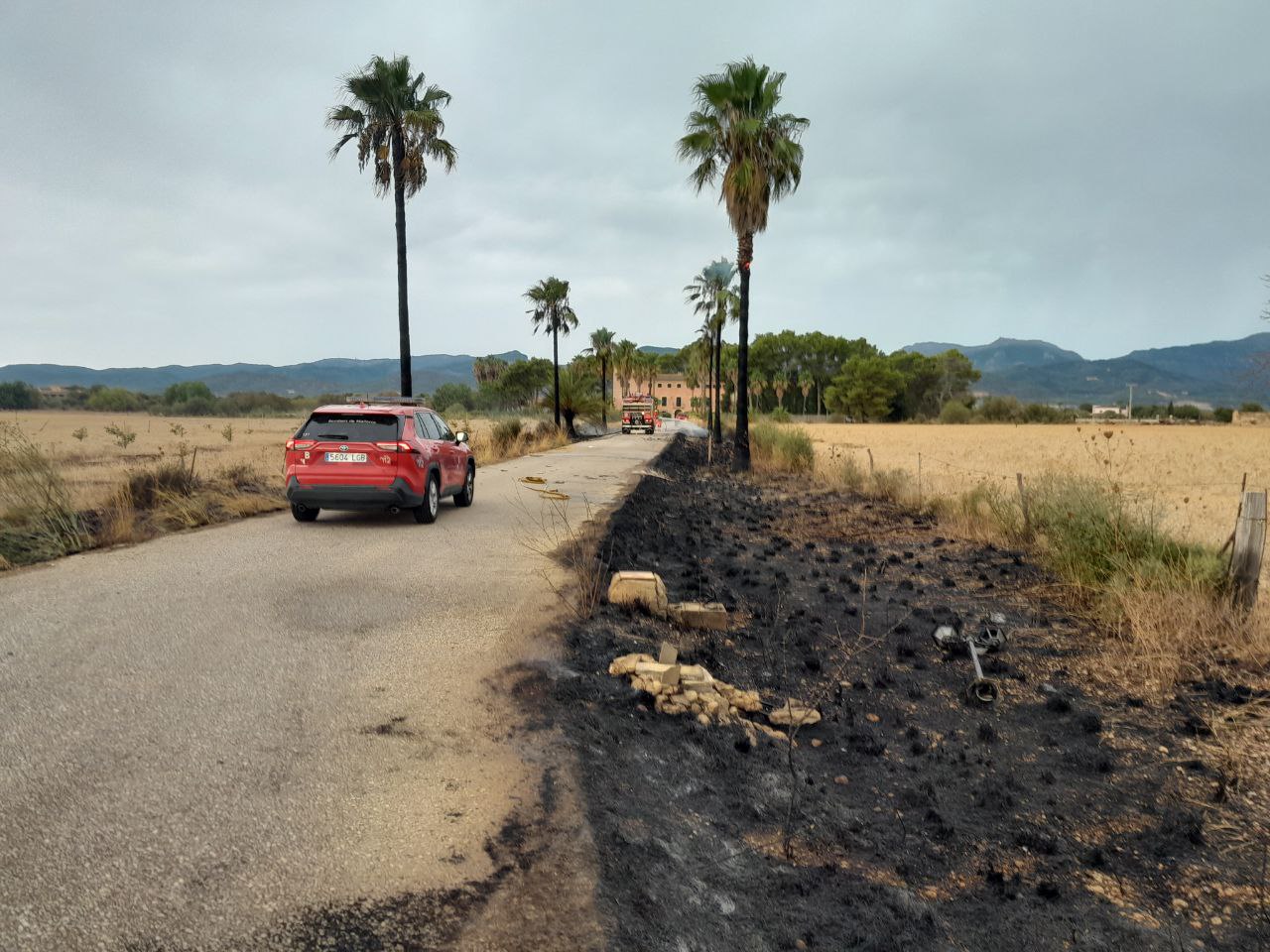 Un rayo ha producido un incendio.