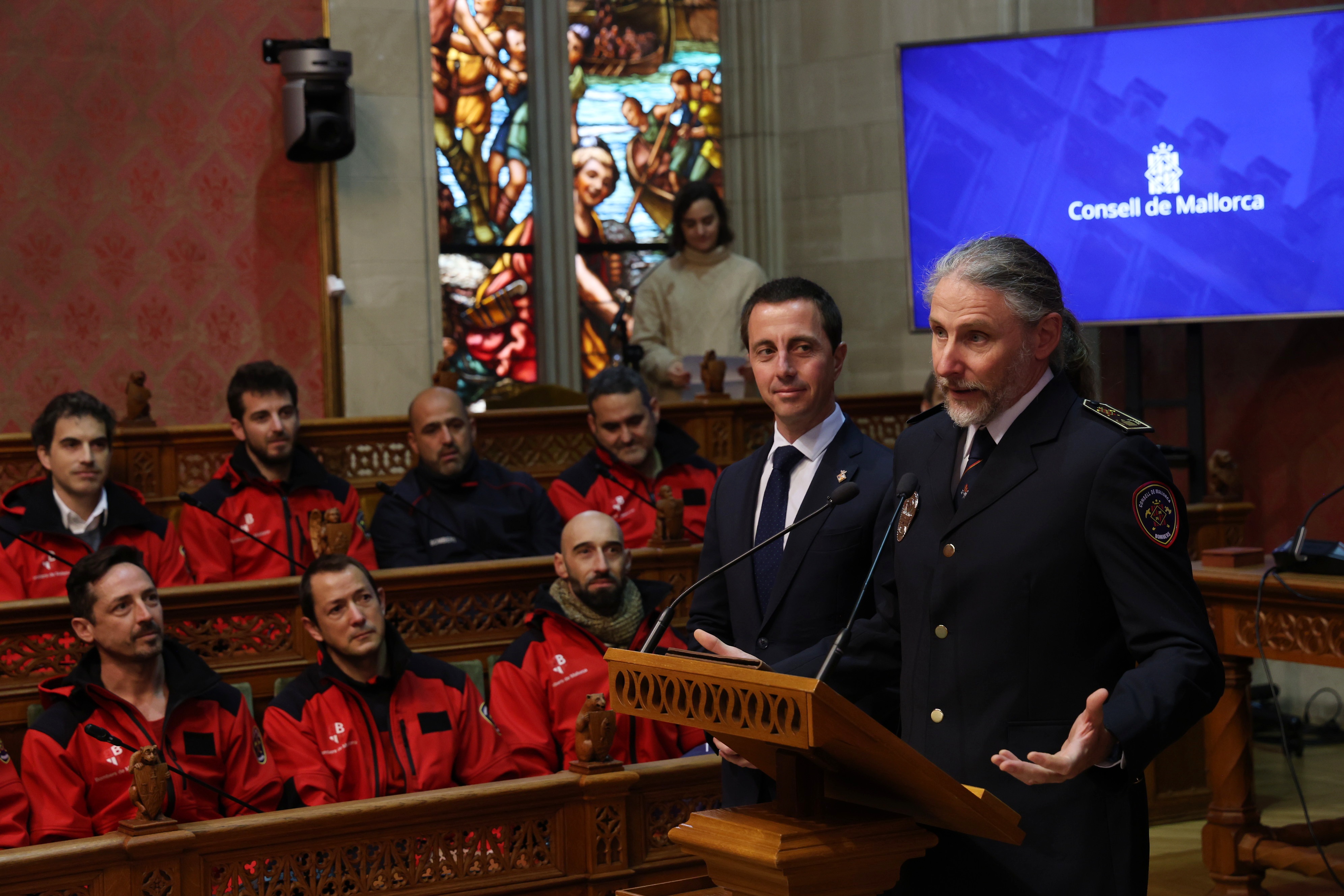 Presentació de Xisco Bonnín com a nou oficial en cap del Servei de Bombers de Mallorca.