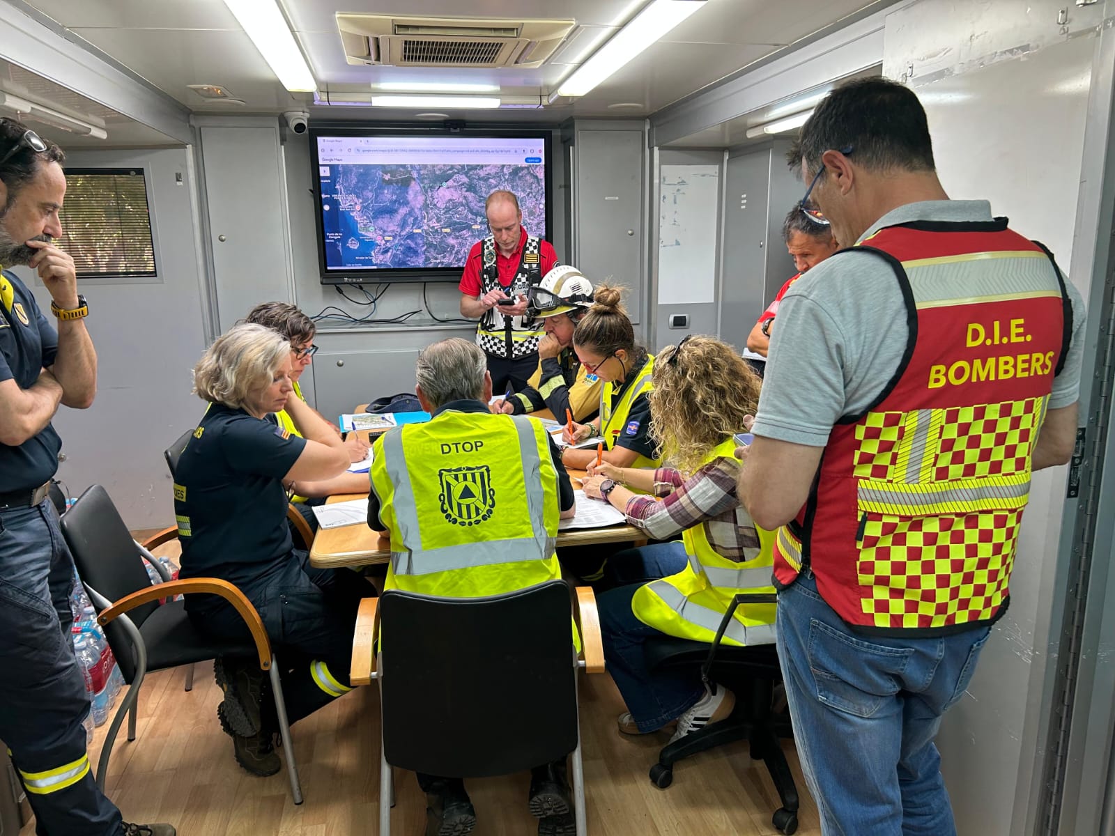 Els Bombers de Mallorca participen a un simulacre conjunt d’incendi forestal a Andratx.