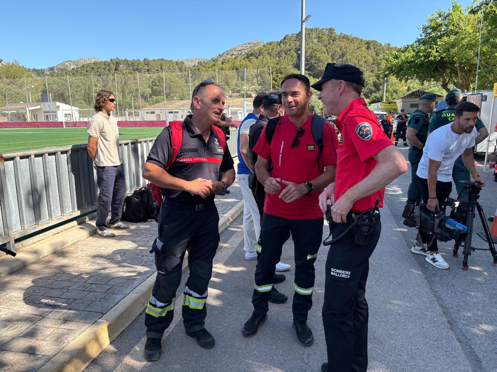 Els Bombers de Mallorca participen a un simulacre conjunt d’incendi forestal a Andratx.