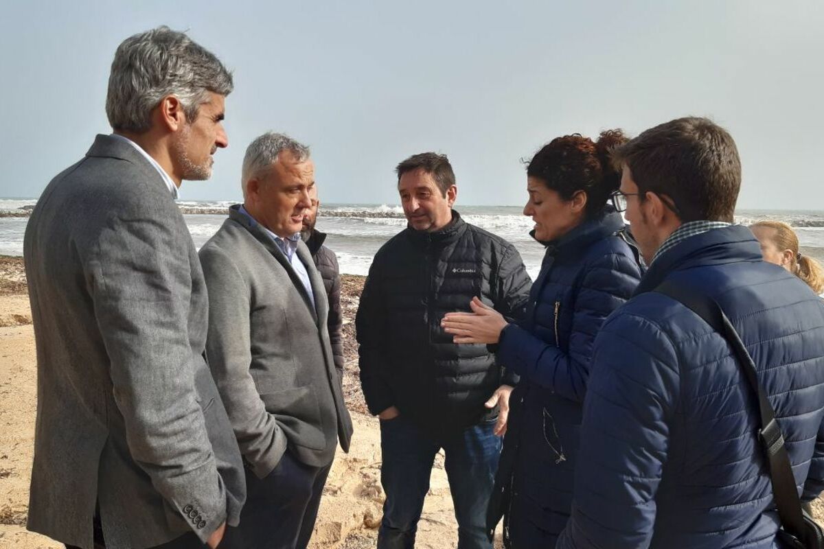 Efectos del temporal en la costa del llevant.