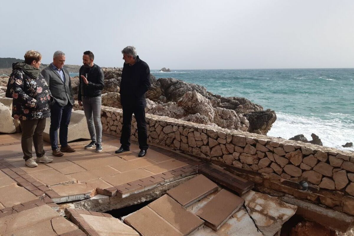 Efectos del temporal en la costa del llevant.